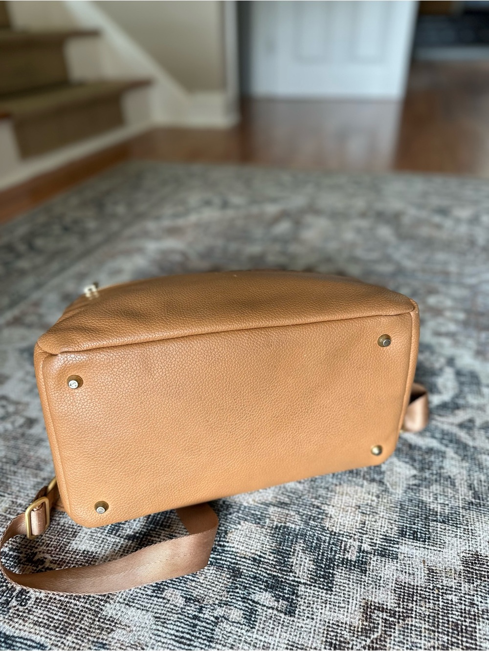 Freshly Picked Classic Diaper Backpack | Camel Vegan Leather - Picture 9 of 10